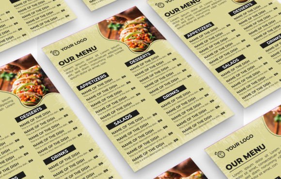 Download Vector Food Menu Flyer Template - Menu Collection