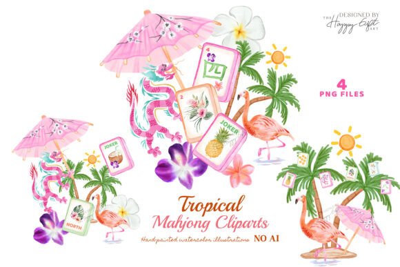 Download Tropical Mahjong Cliparts - Palm Spring - Art Collection