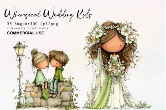 Download Whimsical Wedding Kids Clipart - Art Collection