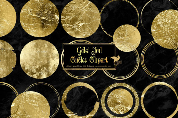 Download Gold Foil Circles Clipart - Art Collection