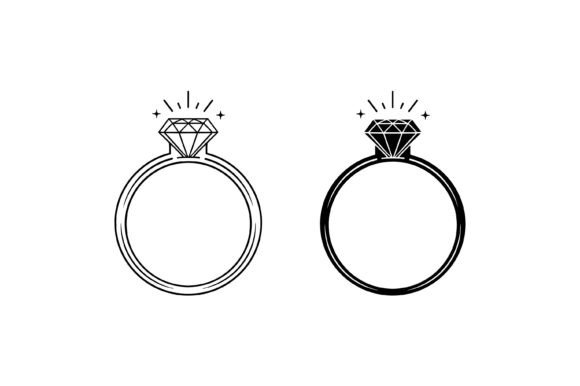 Download Diamond Engagement Ring Icon Set - Engagement Collection
